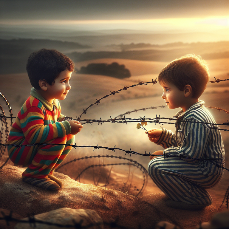 El niño con el pijama de rayas